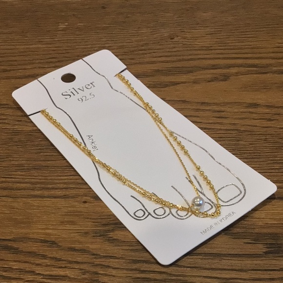 Double layer pearl accent anklet - Picture 2 of 4